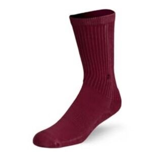 Ethika Mens Crew Socks Maroon Ribbed Cotton Blend Size L 9-12 MLSC1113-MAR-L NEW